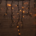 Гирлянда «Айсикл» («Бахрома») светодиодная 3,2х0,9 м, 120 LED, черный провод каучук, теплое белое свечение NEON-NIGHT